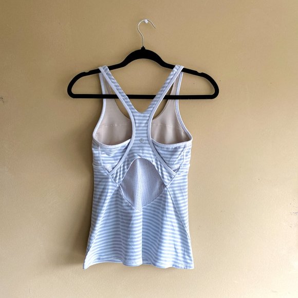 Lululemon Stripe Racerback Tank with Built in Bra - Picture 2 of 7